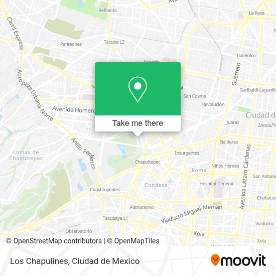 Los Chapulines map
