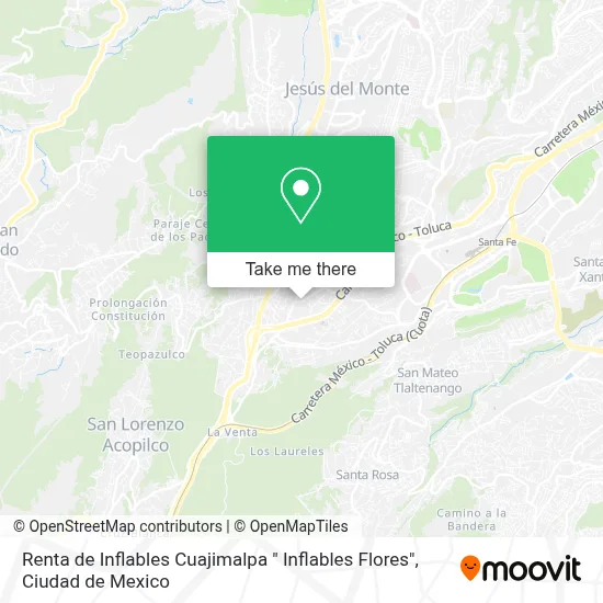 Renta de Inflables Cuajimalpa " Inflables Flores" map