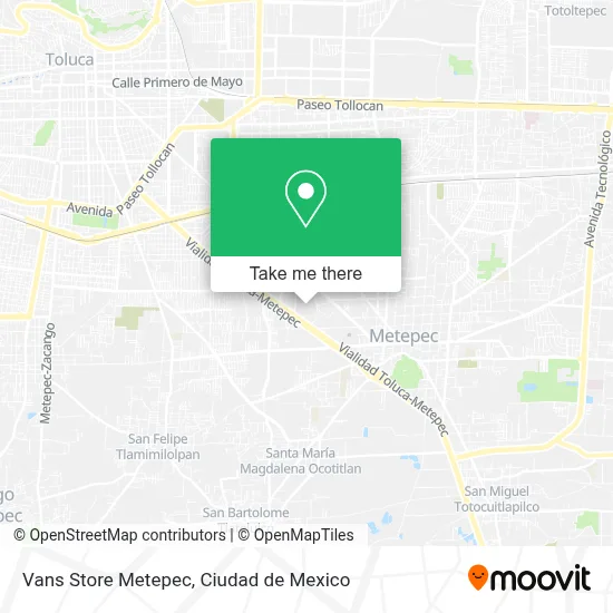 Vans Store Metepec map