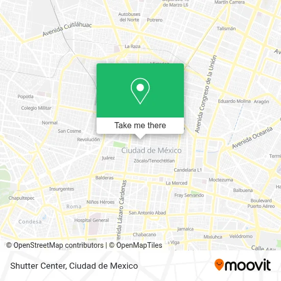 Shutter Center map