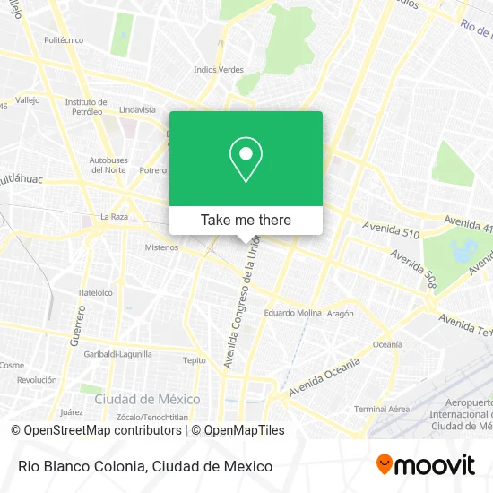 Rio Blanco Colonia map