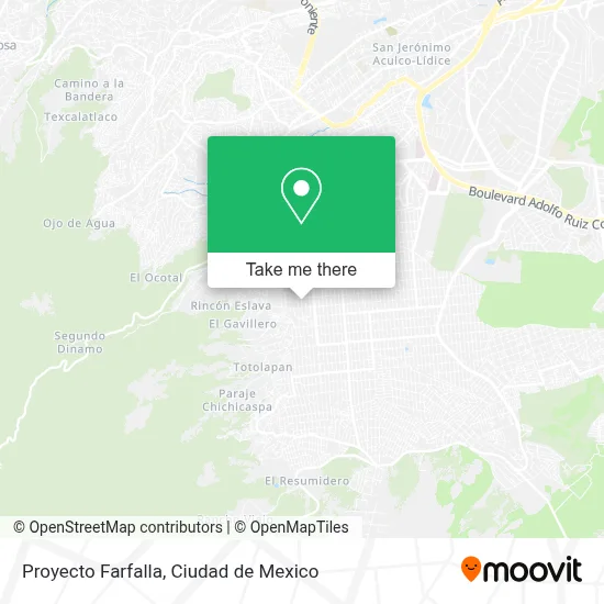 Proyecto Farfalla map