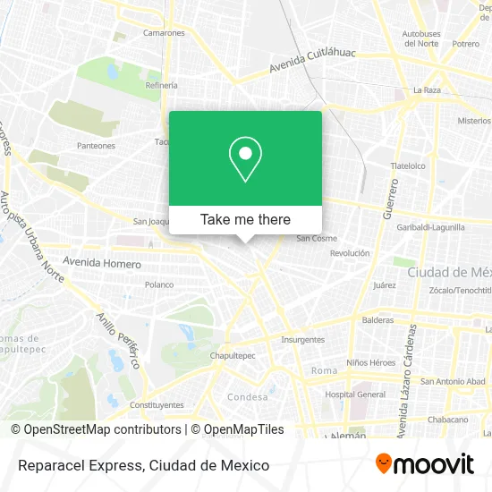 Reparacel Express map