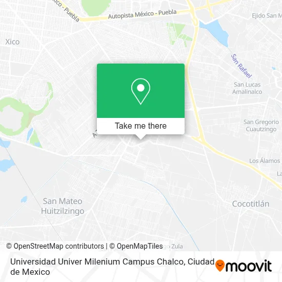 Universidad Univer Milenium Campus Chalco map