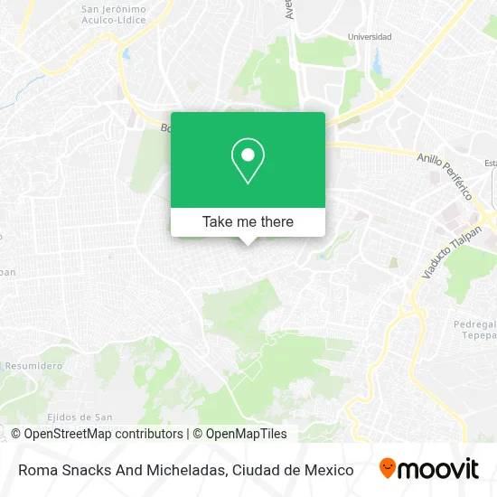 Roma Snacks And Micheladas map