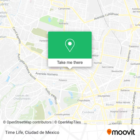 Time Life map