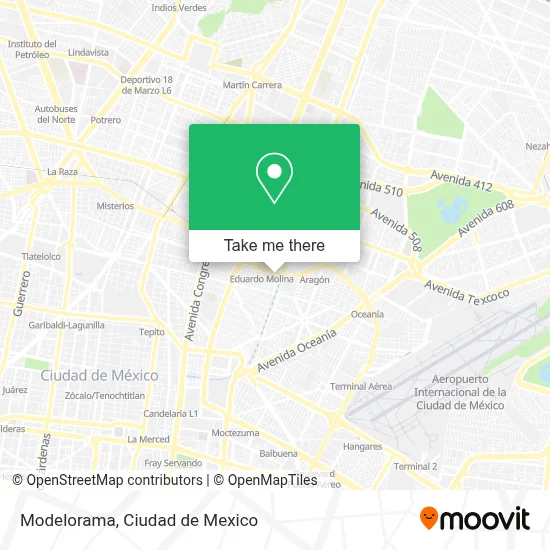 Modelorama map