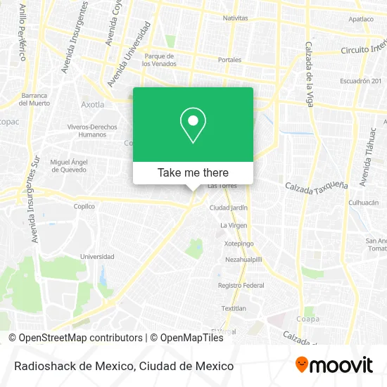 Radioshack de Mexico map