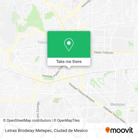 Letras Brodway Metepec map