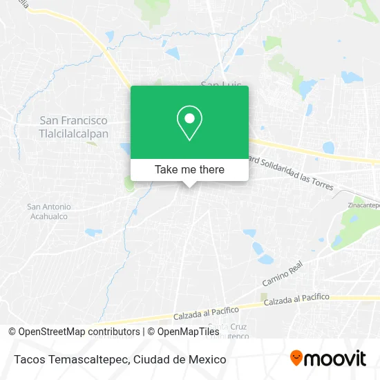 Tacos Temascaltepec map
