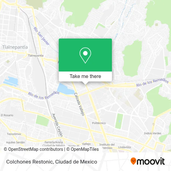Colchones Restonic map