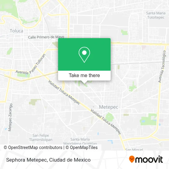 Sephora Metepec map