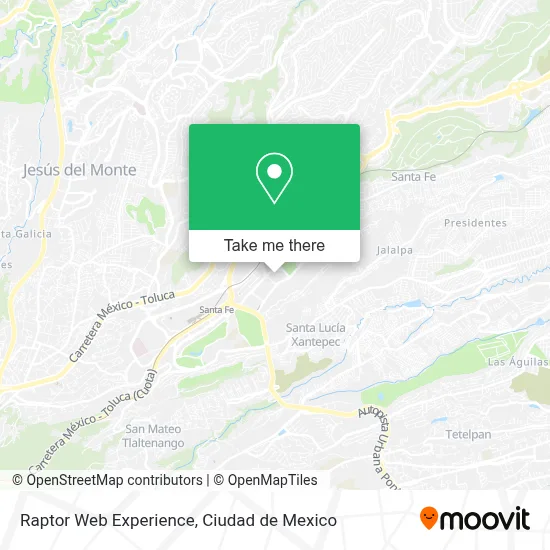 Raptor Web Experience map