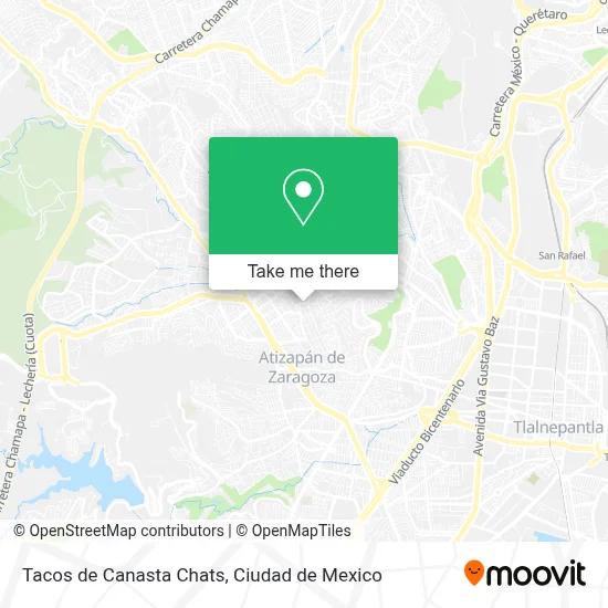 Tacos de Canasta Chats map