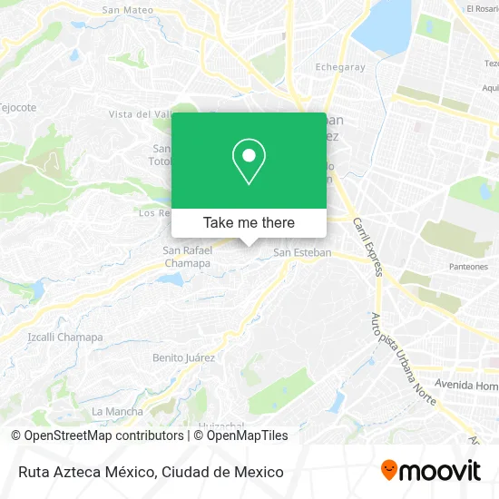 Ruta Azteca México map