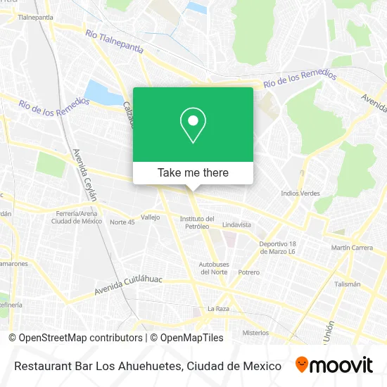 Restaurant Bar Los Ahuehuetes map