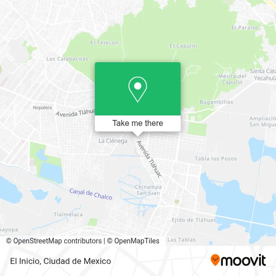 El Inicio map