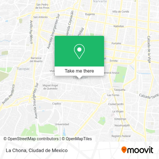 La Chona map