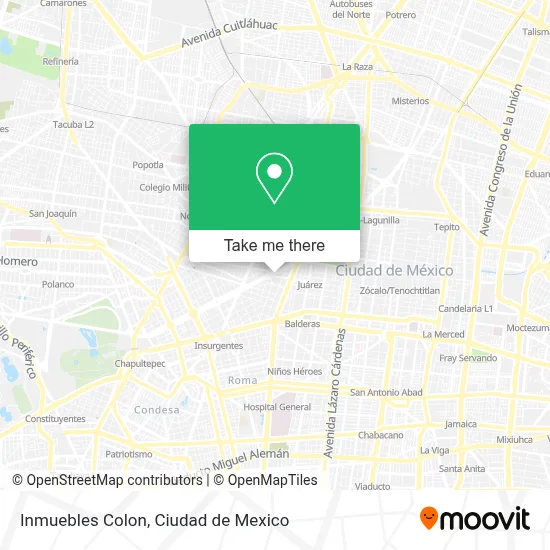 Inmuebles Colon map