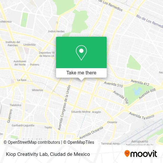 Kiop Creativity Lab map