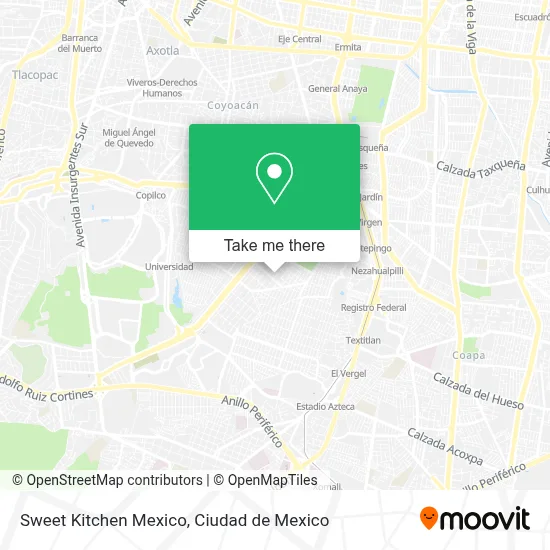 Sweet Kitchen Mexico map