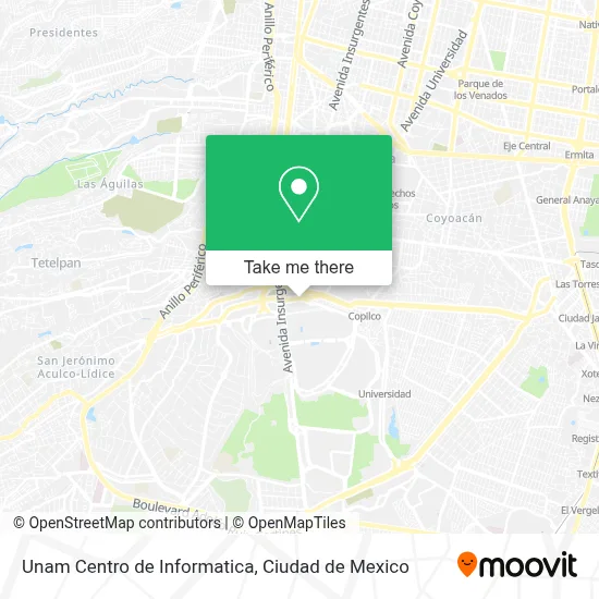 Unam Centro de Informatica map