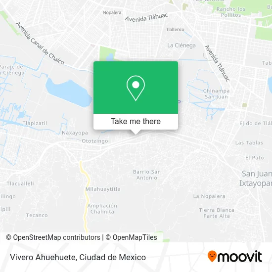 Vivero Ahuehuete map