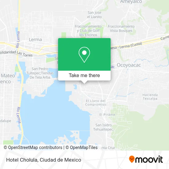 Hotel Cholula map
