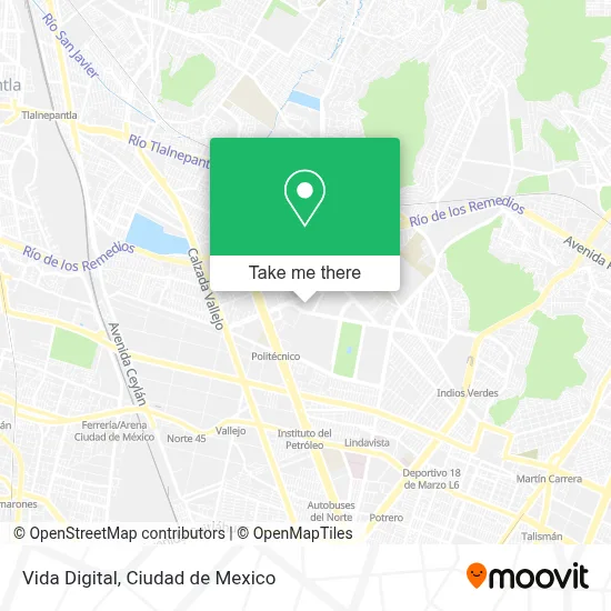 Vida Digital map