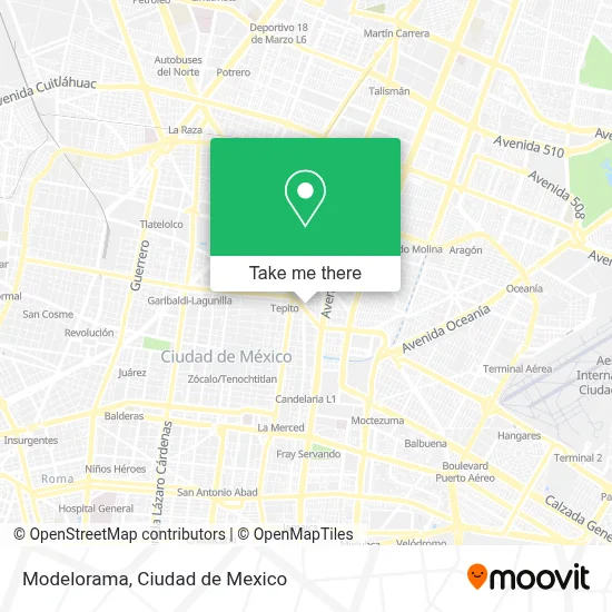 Modelorama map