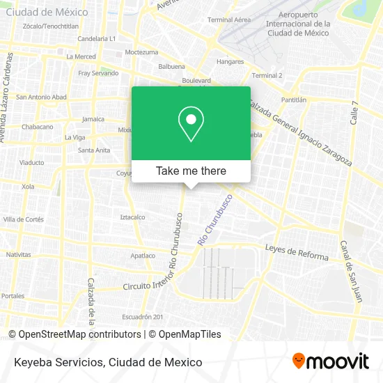 Keyeba Servicios map