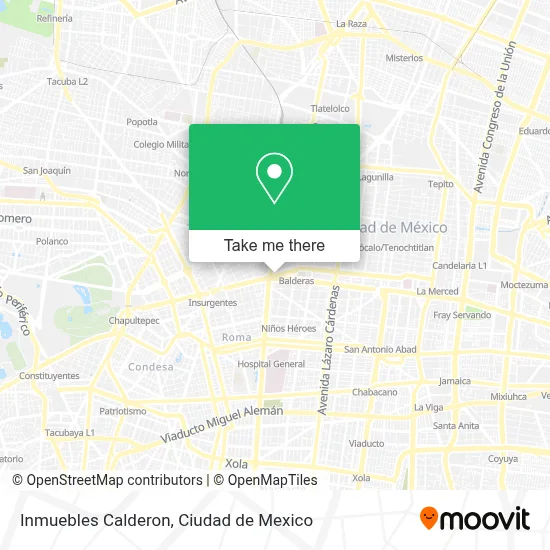 Inmuebles Calderon map