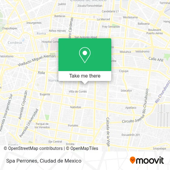 Spa Perrones map
