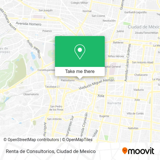 Renta de Consultorios map