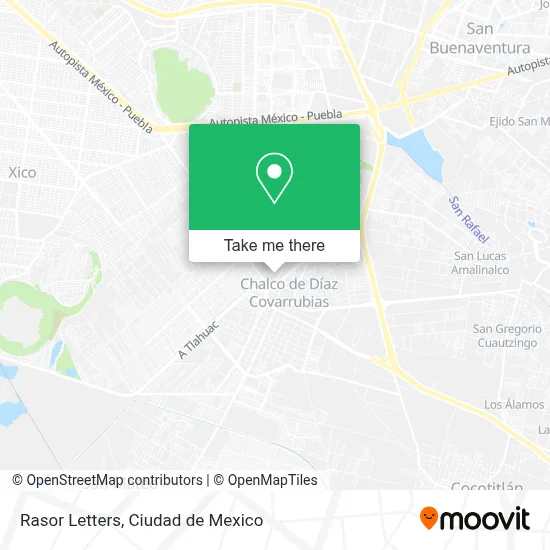 Rasor Letters map