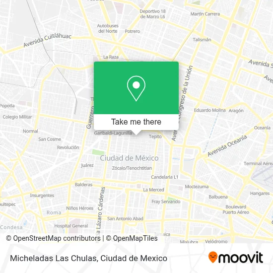 Micheladas Las Chulas map