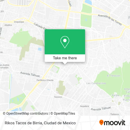 Rikos Tacos de Birria map