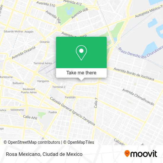 Rosa Mexicano map