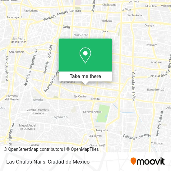 Las Chulas Nails map