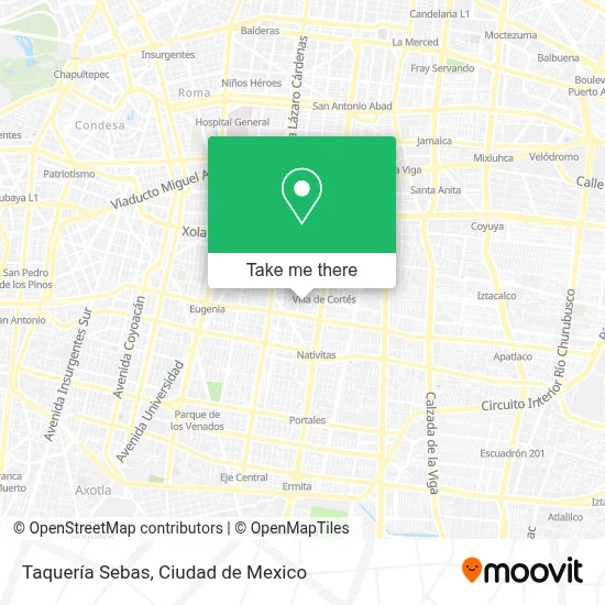 Taquería Sebas map