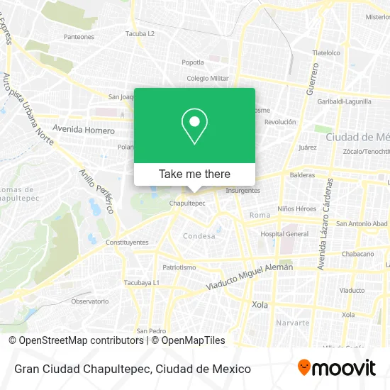 Gran Ciudad Chapultepec map