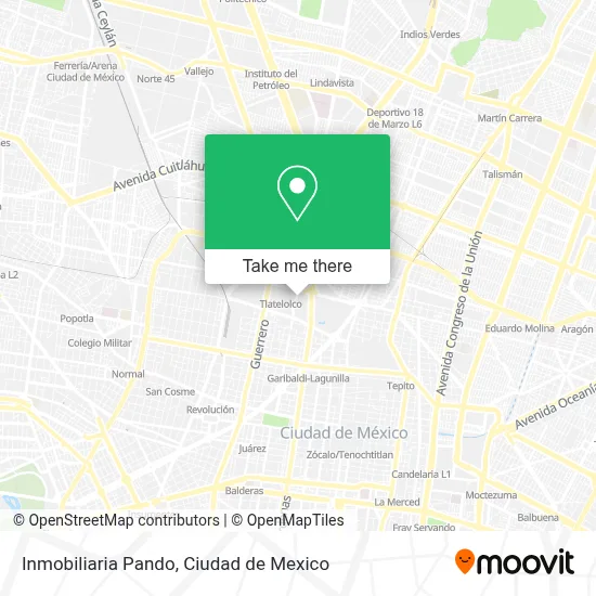Inmobiliaria Pando map