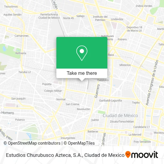 Estudios Churubusco Azteca, S.A. map