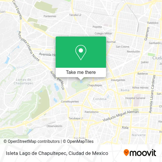 Isleta Lago de Chapultepec map