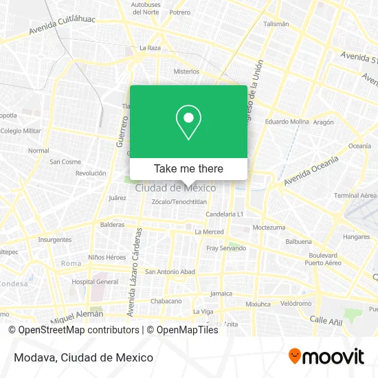 Modava map