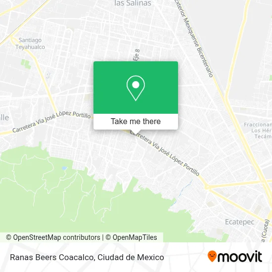 Ranas Beers Coacalco map