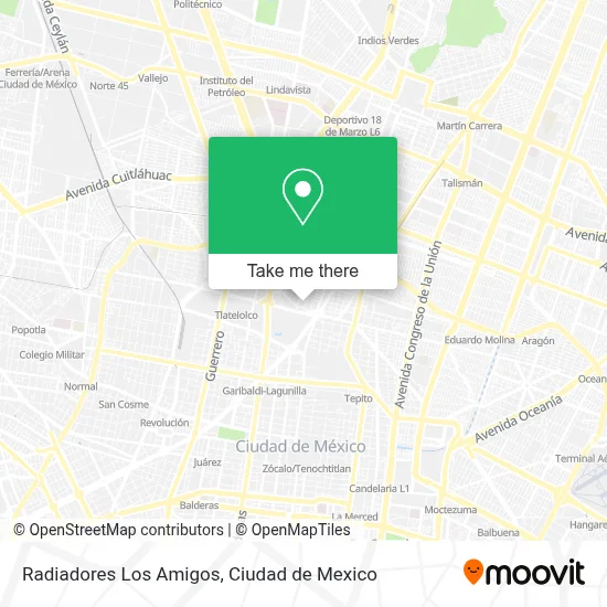 Radiadores Los Amigos map