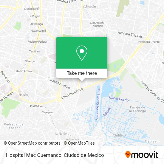 Hospital Mac Cuemanco map