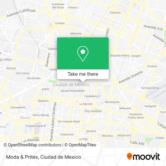 Moda & Pritex map