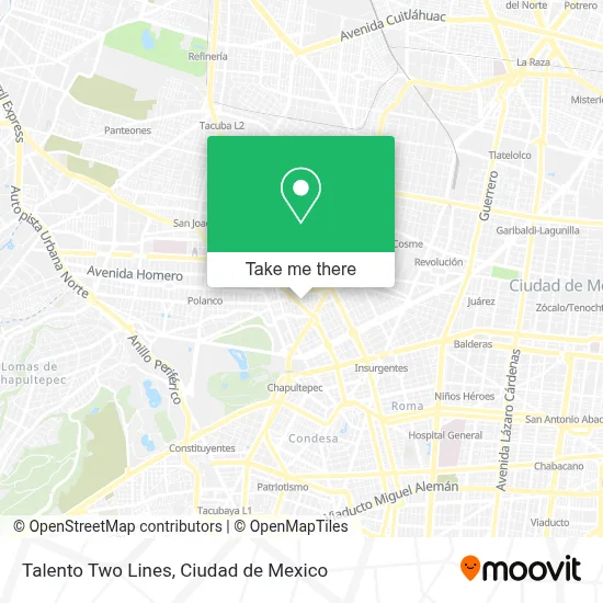Talento Two Lines map